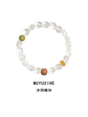 Muyu Xihe | Natural Raw Clear Quartz Bracelet – Emotional Balance & Clarity