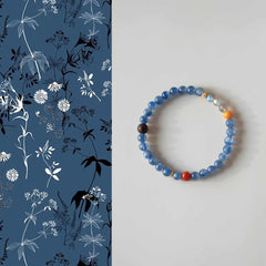 Wuyin | Multi-Gemstone Bracelet with Kyanite, Amber, Agarwood & Southern Red Agate – Connection & Calm