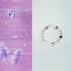 Wanqingyan | Clear Quartz & Amethyst Bracelet – Success & Calm