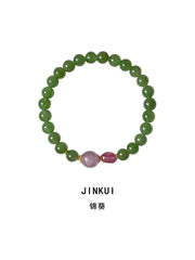 Jinkui | Natural Hetian Green Jade Bracelet – Harmony & Prosperity