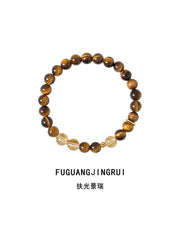 Fuguang Jingrui | Tiger’s Eye & Citrine Bracelet – Wealth & Positive Energy