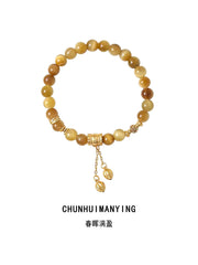 Chunhui Manying | Golden Tiger’s Eye Bracelet – Wealth & Confidence