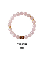 Yingshi | Natural Rose Quartz Bracelet – Chinese Elegance & Love Attraction