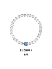 Ruohuai | Natural Clear Quartz & Kyanite Bracelet – Calm & Clarity