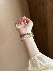 Muyu Xihe | Natural Raw Clear Quartz Bracelet – Emotional Balance & Clarity