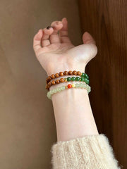 Ciyou | Natural Hetian Jade & Southern Red Agate Bracelet – Peace & Elegance