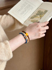 Bamboo Moon | Natural Kuk Dragon Spine Bodhi Bracelet – Double Wrap, Oriental Style