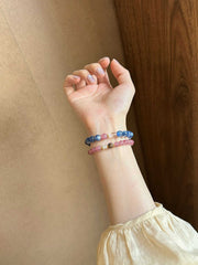 Yuntang | Natural Pink Crystal Bracelet – New Chinese Elegance
