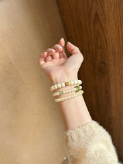 Muchun | Natural White Jade Bodhi & Turquoise Bracelet – Tranquility & Protection
