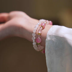 Xunhua | Rhodonite, Rose Quartz & Peridot Bracelet – Love & Renewal