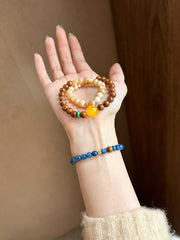 Bamboo Moon | Natural Kuk Dragon Spine Bodhi Bracelet – Double Wrap, Oriental Style