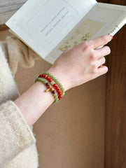 Yanzhao | Natural Red Agate Bracelet – New Chinese Elegance