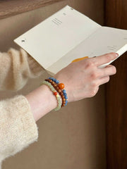 Ciyou | Natural Hetian Jade & Southern Red Agate Bracelet – Peace & Elegance