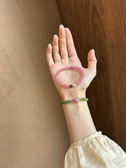 Yuntang | Natural Pink Crystal Bracelet – New Chinese Elegance