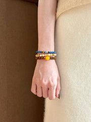 Bamboo Moon | Natural Kuk Dragon Spine Bodhi Bracelet – Double Wrap, Oriental Style