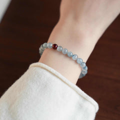 Shuangci | Blue Rutilated Quartz & Enamel Couple Bracelet – Harmony & Love