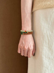 Ciyou | Natural Hetian Jade & Southern Red Agate Bracelet – Peace & Elegance