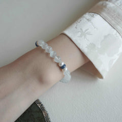 Beimingyu | Aquamarine & Freshwater Pearl Bracelet – Serenity & Grace