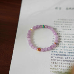 Zuihuayin | Natural Pink Kunzite Bracelet – Love & Emotional Heali