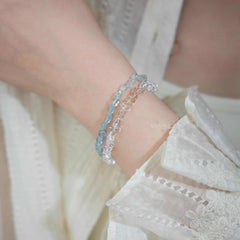 Fengling | Gradient Aquamarine Wrap Bracelet – Calm & Good Fortune