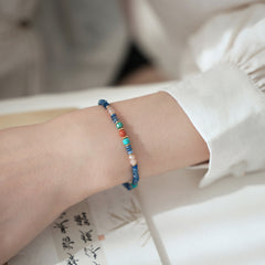 Qingyutang | Turquoise, Southern Red Agate & Kyanite Bracelet – Balance & Vitality