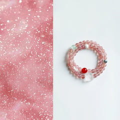 Sifanghua | Strawberry Quartz & Rose Quartz Multi-Gemstone Bracelet – Love & Joy