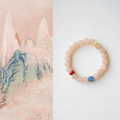 Huaying Chunshi | Pink Chalcedony &amp; Southern Red Agate Bracelet – Love &amp; Warmth