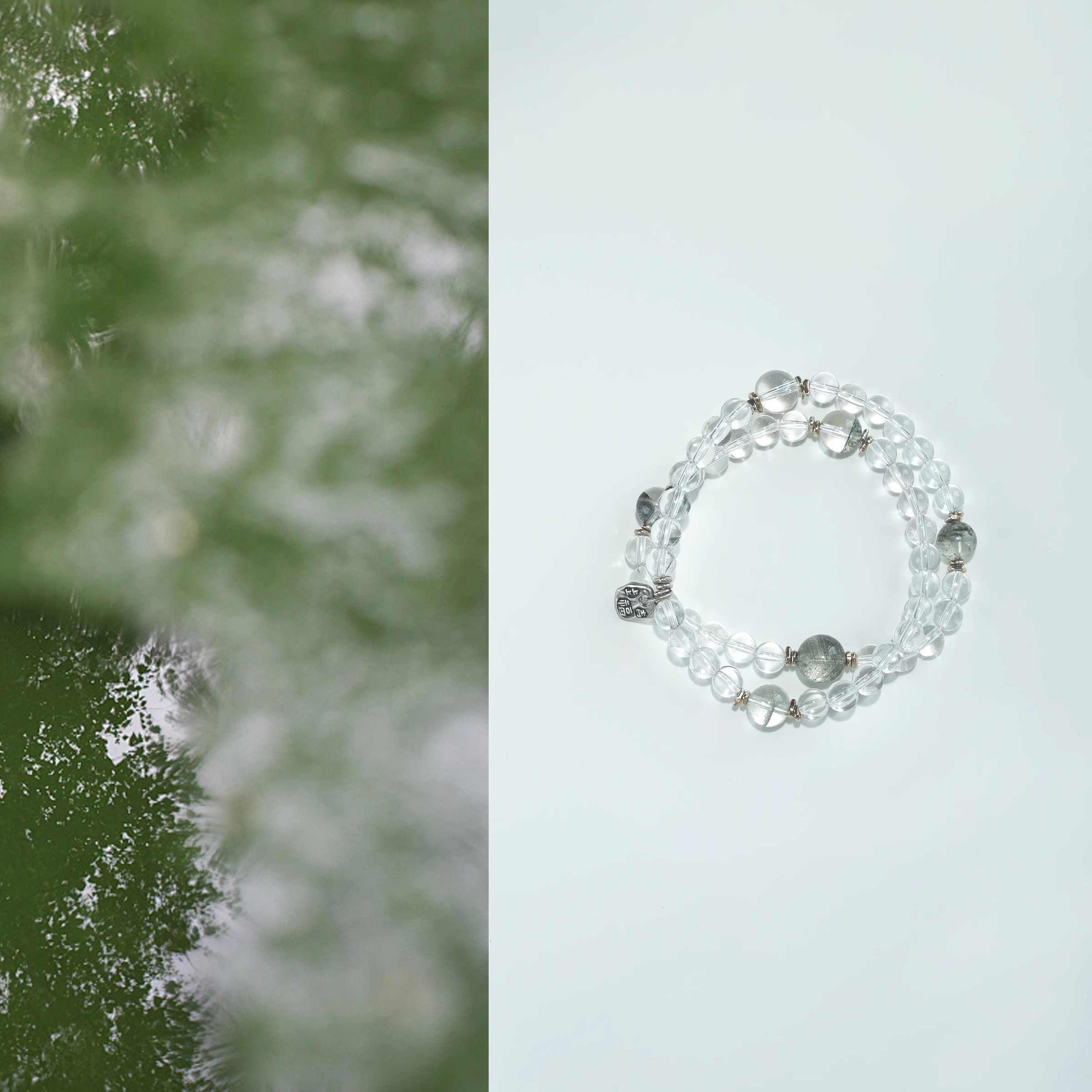 Yanluan | Clear Quartz &amp; Green Phantom Bracelet – Abundance &amp; Clarity