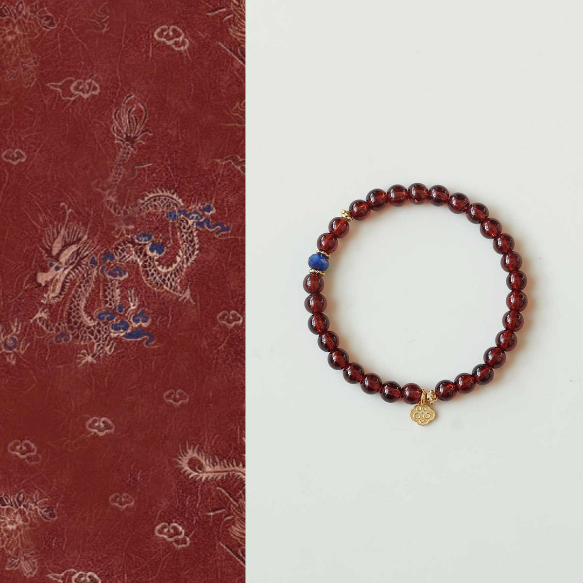 Zhuyao Hong | Garnet & Kyanite Bracelet – Love & Protection