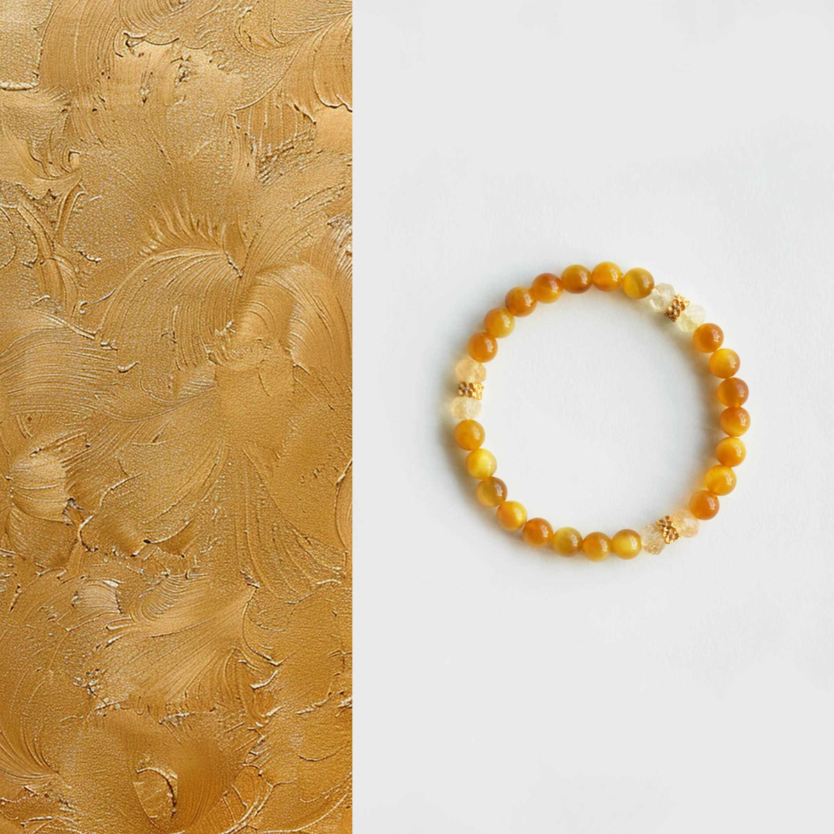 Yingqiuchi | Golden Tiger’s Eye & Citrine Bracelet – Wealth & Confidence