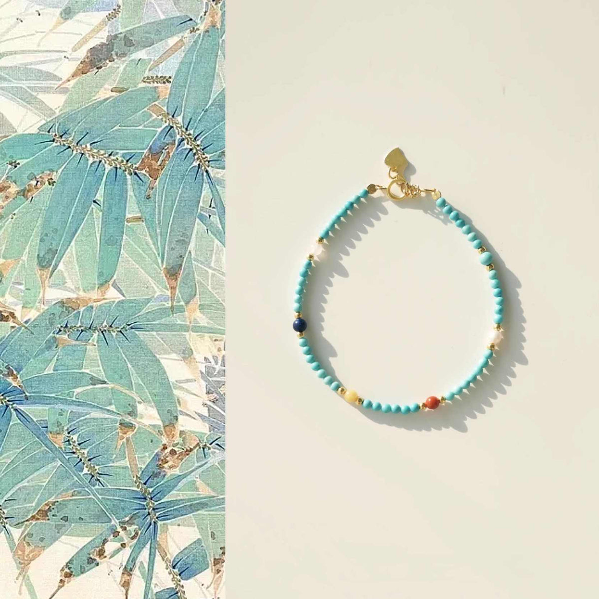Yunshu | Multi-Gemstone Bracelet with Southern Red Agate, Pearl, Amber &amp; Turquoise
