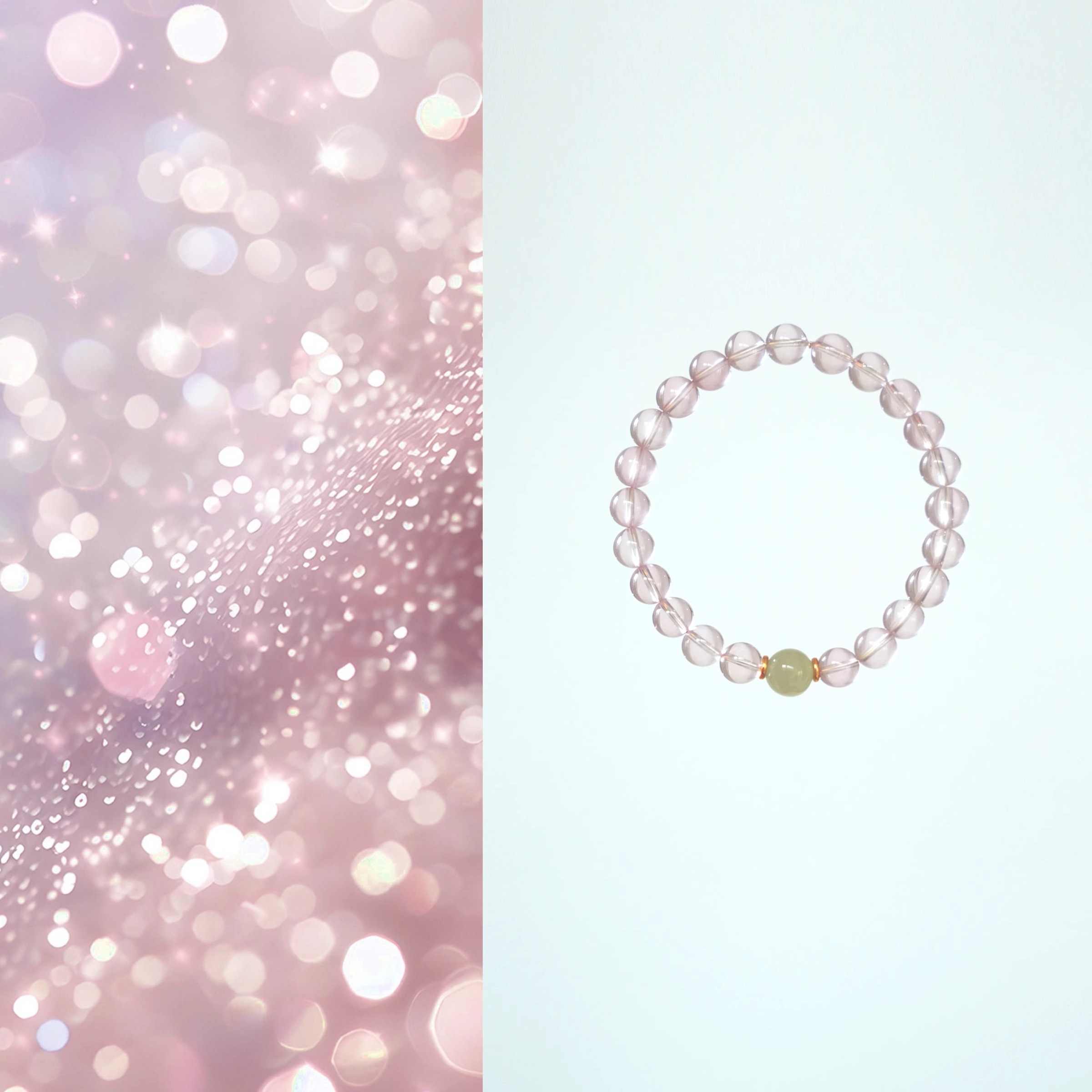 Huahe | Starlight Six-Point Rose Quartz Bracelet – Love & Radiance