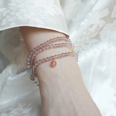 Yunzhi | Strawberry Quartz & Southern Red Agate Necklace – Love & Elegance