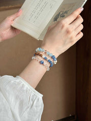 Ruohuai | Natural Clear Quartz & Kyanite Bracelet – Calm & Clarity