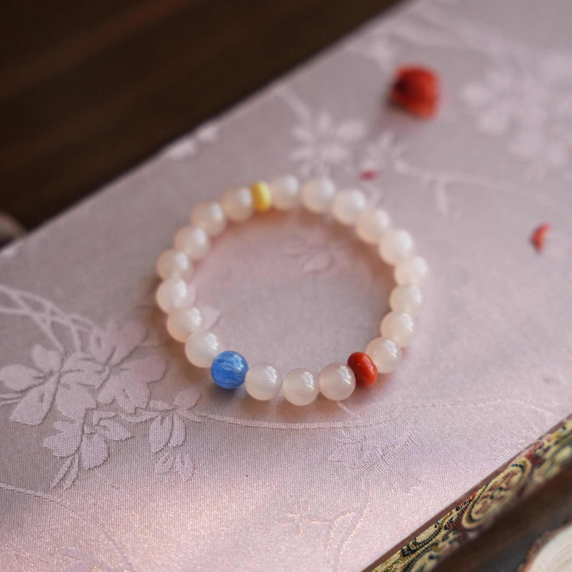 Huaying Chunshi | Pink Chalcedony &amp; Southern Red Agate Bracelet – Love &amp; Warmth