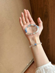 Xiyu | Multi-Gemstone Crystal Bracelet – Aquamarine, Moonstone, Kyanite & Clear Quartz