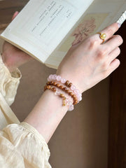 Yingshi | Natural Rose Quartz Bracelet – Chinese Elegance & Love Attraction