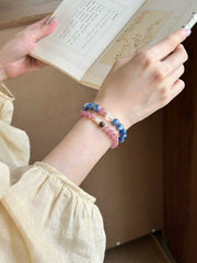 Yuntang | Natural Pink Crystal Bracelet – New Chinese Elegance