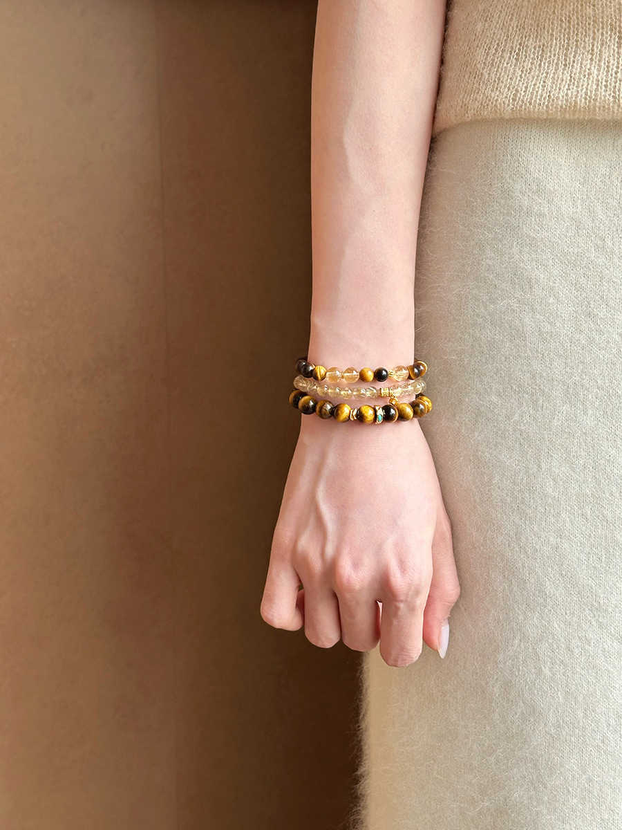 Liuguang Jinzhan | Natural Tiger’s Eye Bracelet – Confidence & Protection