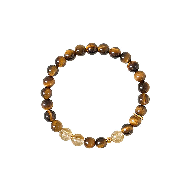 Fuguang Jingrui | Tiger’s Eye & Citrine Bracelet – Wealth & Positive Energy
